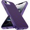 Carbon Fiber Series MagSafe Hybrid Case for iPhone 16e - Purple