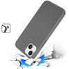 Carbon Fiber Series MagSafe Hybrid Case for iPhone 15 - Grey