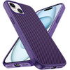 Carbon Fiber Series MagSafe Hybrid Case for iPhone 15 - Purple