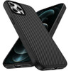 Carbon Fiber Series MagSafe Hybrid Case for iPhone 12 Pro Max - Black