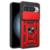 Military Grade Superior Series Hybrid Case with Ring Grip and Camera Lens Cover for Google Pixel 10 Pro XL - Red