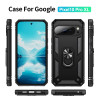 Military Grade Hybrid Case with Ring Grip for Google Pixel 10 Pro XL - Black