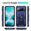 Military Grade Hybrid Case with Ring Grip for Google Pixel 10 Pro XL - Blue