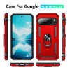 Military Grade Hybrid Case with Ring Grip for Google Pixel 10 Pro XL - Red