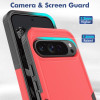Military Grade TUFF Hybrid Armor Case for Google Pixel 10 Pro XL - Red
