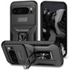 Combat Tough Series Ring Holder Case with Camera Lens Cover for Google Pixel 10 Pro XL - Black