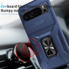 Combat Tough Series Ring Holder Case with Camera Lens Cover for Google Pixel 10 / Pixel 10 Pro - Blue