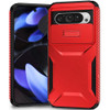 Combat Tough Series Hybrid Case with Camera Lens Cover for Google Pixel 10 / Pixel 10 Pro - Red