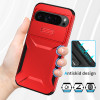 Combat Tough Series Hybrid Case with Camera Lens Cover for Google Pixel 10 / Pixel 10 Pro - Red