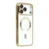 Electroplated Clear MagSafe Case with Camera Lens Protector for iPhone 17 Pro Max - Gold