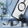 Electroplated Clear MagSafe Case with Camera Lens Protector for iPhone 17 - Black
