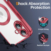 Electroplated Clear MagSafe Case with Camera Lens Protector for iPhone 17 - Red