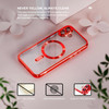 Electroplated Clear MagSafe Case with Camera Lens Protector for iPhone 17 - Red