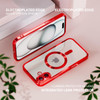 Electroplated Clear MagSafe Case with Camera Lens Protector for iPhone 17 - Red