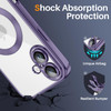 Electroplated Clear MagSafe Case with Camera Lens Protector for iPhone 17 - Purple