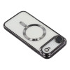 Electroplated Clear MagSafe Case with Camera Lens Protector for iPhone Air - Black