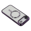 Electroplated Clear MagSafe Case with Camera Lens Protector for iPhone Air - Purple