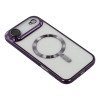 Electroplated Clear MagSafe Case with Camera Lens Protector for iPhone Air - Purple