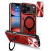 Superior Series Hybrid Case with Ring Stand and Camera Lens Cover for iPhone 17 Pro Max - Red
