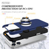 360 Rotating Ring Grip Hybrid Case for iPhone 17 Pro Max - Blue