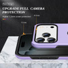 360 Rotating Ring Grip Hybrid Case for iPhone 17 Pro Max - Purple