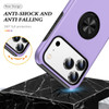 360 Rotating Ring Grip Hybrid Case for iPhone 17 Pro Max - Purple