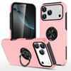 360 Rotating Ring Grip Hybrid Case for iPhone 17 Pro Max - Pink