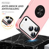 360 Rotating Ring Grip Hybrid Case for iPhone 17 Pro Max - Pink