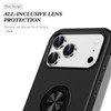 360 Rotating Ring Grip Hybrid Case for iPhone 17 Pro - Black