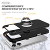 360 Rotating Ring Grip Hybrid Case for iPhone 17 Pro - Black