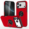 360 Rotating Ring Grip Hybrid Case for iPhone 17 Pro - Red