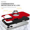 360 Rotating Ring Grip Hybrid Case for iPhone 17 Pro - Red