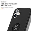 360 Rotating Ring Grip Hybrid Case for iPhone 17 - Black