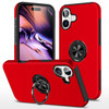 360 Rotating Ring Grip Hybrid Case for iPhone 17 - Red