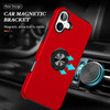 360 Rotating Ring Grip Hybrid Case for iPhone 17 - Red