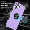 360 Rotating Ring Grip Hybrid Case for iPhone 17 - Purple