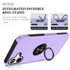 360 Rotating Ring Grip Hybrid Case for iPhone 17 - Purple
