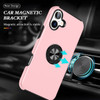 360 Rotating Ring Grip Hybrid Case for iPhone 17 - Pink