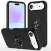 360 Rotating Ring Grip Hybrid Case for iPhone Air - Black