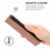 Leather Folio Wallet Case for iPhone 17 Pro Max - Brown