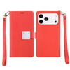 Extra Series Essential Leather Wallet Stand Case for iPhone 17 Pro - Red