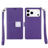 Extra Series Essential Leather Wallet Stand Case for iPhone 17 Pro - Purple