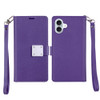 Extra Series Essential Leather Wallet Stand Case for iPhone 17 - Purple