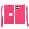 Extra Series Essential Leather Wallet Stand Case for iPhone 17 - Pink