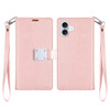 Extra Series Essential Leather Wallet Stand Case for iPhone 17 - Rose Gold