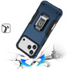 Military Grade Shockproof Hybrid Armor Case with Ring Grip for iPhone 17 Pro Max - Blue