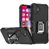 Military Grade Shockproof Hybrid Armor Case with Ring Grip for iPhone 17 - Black