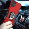 Military Grade Shockproof Hybrid Armor Case with Ring Grip for iPhone 17 - Red
