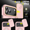 Dual Layer Magnetic Ring Case with Rotating Stand and Privacy Camera Cover for iPhone 17 Pro Max - Pink