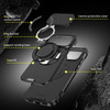 Dual Layer Magnetic Ring Case with Rotating Stand and Privacy Camera Cover for iPhone 17 Pro - Black